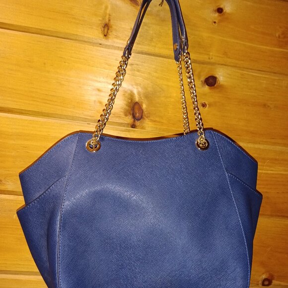 Michael Kors Navy Saffiano Shoulder Bag - Picture 6 of 9